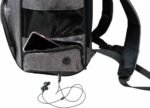 43-2025 JV Travel Backpack Grey-Black-Pocket Opening 2
