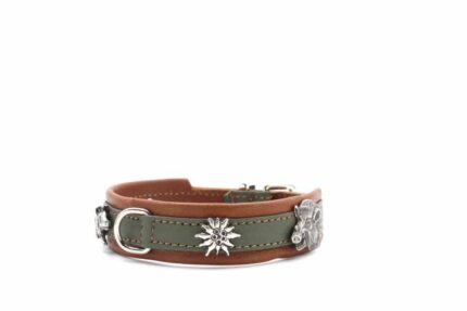 halsband-mini-waldsheriff-33cm-18mm-khaki-cognac-silber