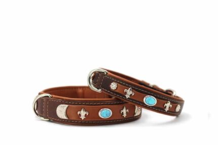 halsband-toronto-75-cm-45-mm-braun-cognac-silber