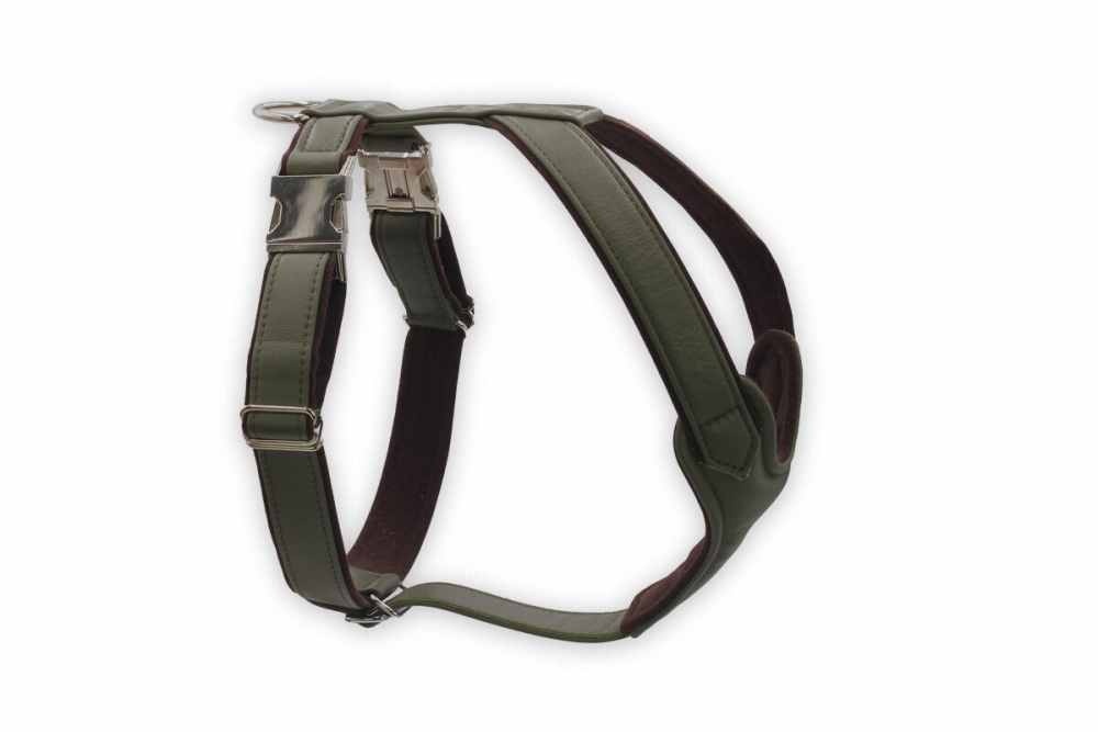 images leder-hundegeschirr-khaki-xs