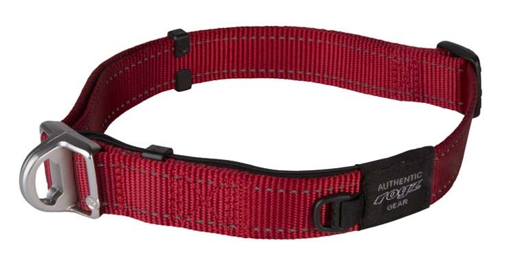 rogz hondenhalsband safety rood