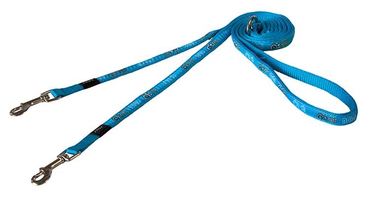 rogz hondenriem multi purpose turquoise paws