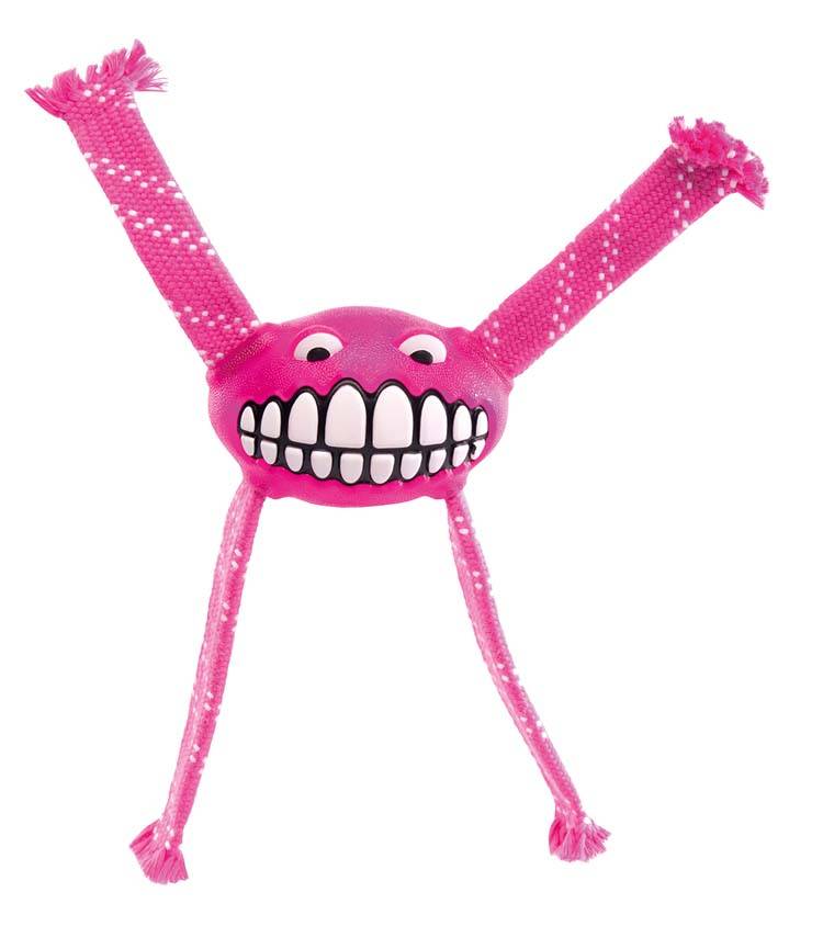 rogz hondenspeelgoed flossy grinz roze