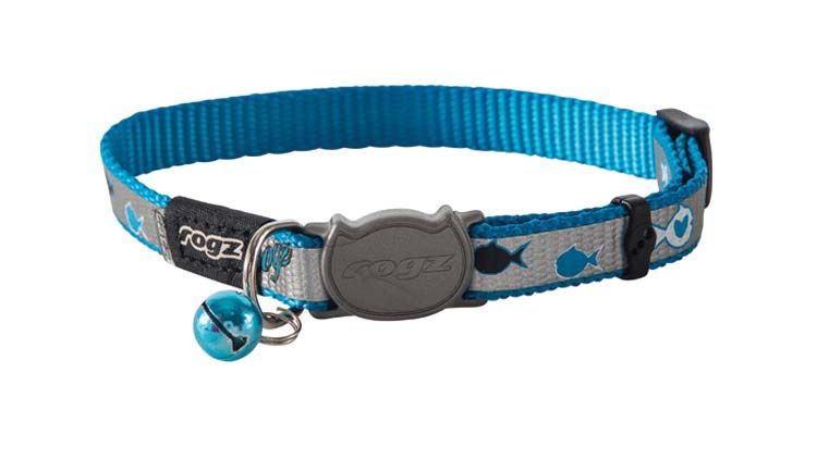 rogz kattenhalsband blue fish